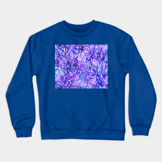 Purple Flames Crewneck Sweatshirt by Carolina Díaz